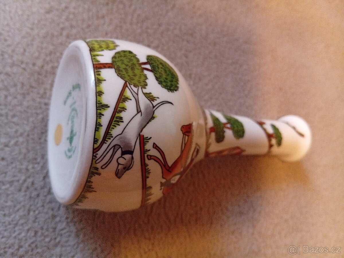 vázička s motivem, koní 14,5cm zn.Hunting Scene - 6