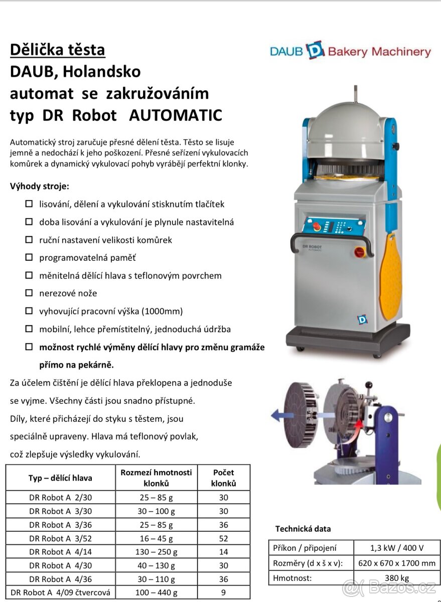DĚLIČKA TĚSTA DAUB DR2 A - 6