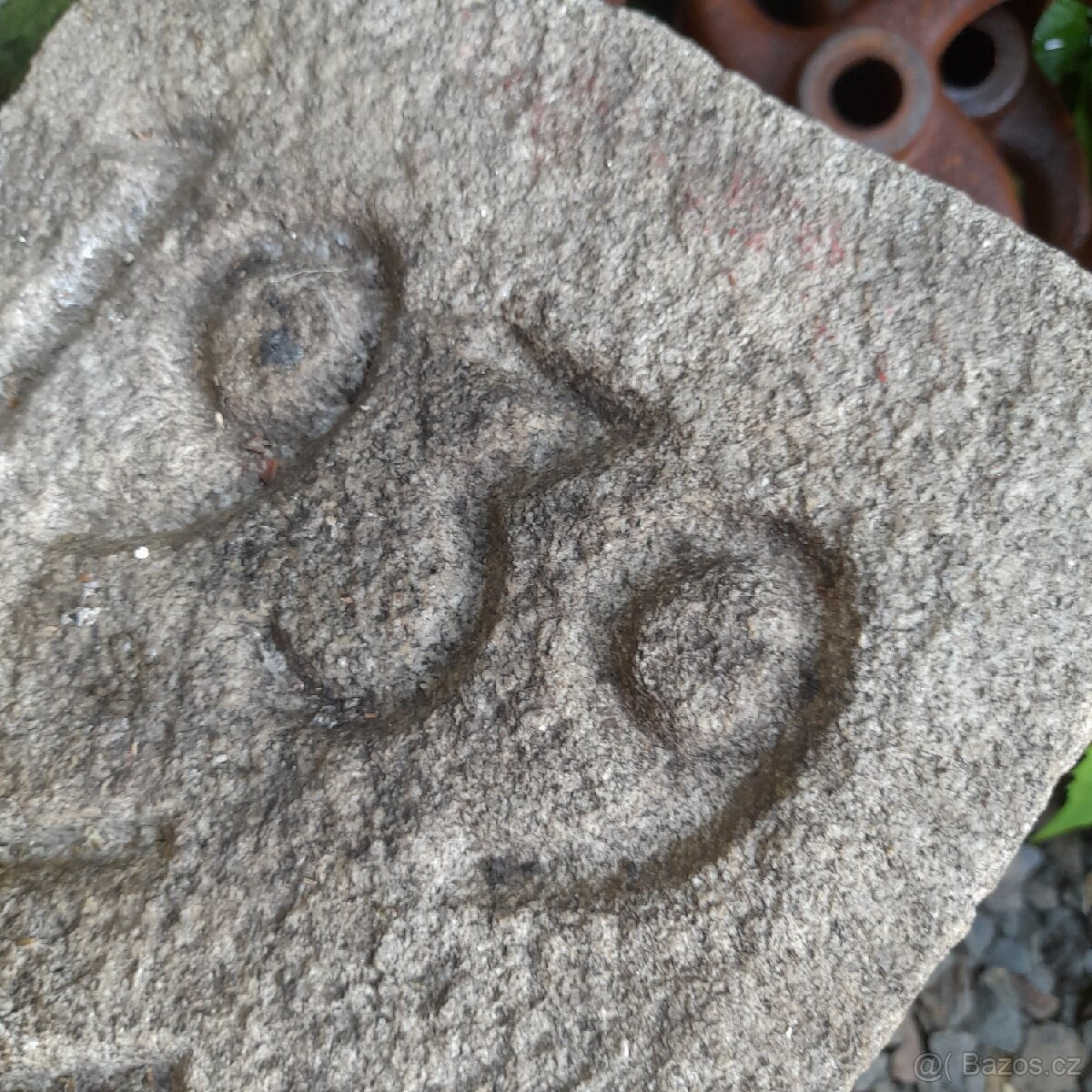 Žulový hraniční kámen, svastika,1939 Rarita - 6