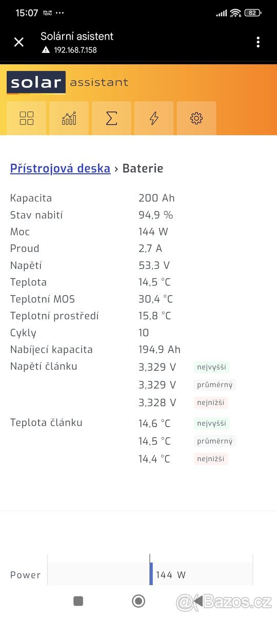 Prodám baterie lifepo4 10.24kwh - 6