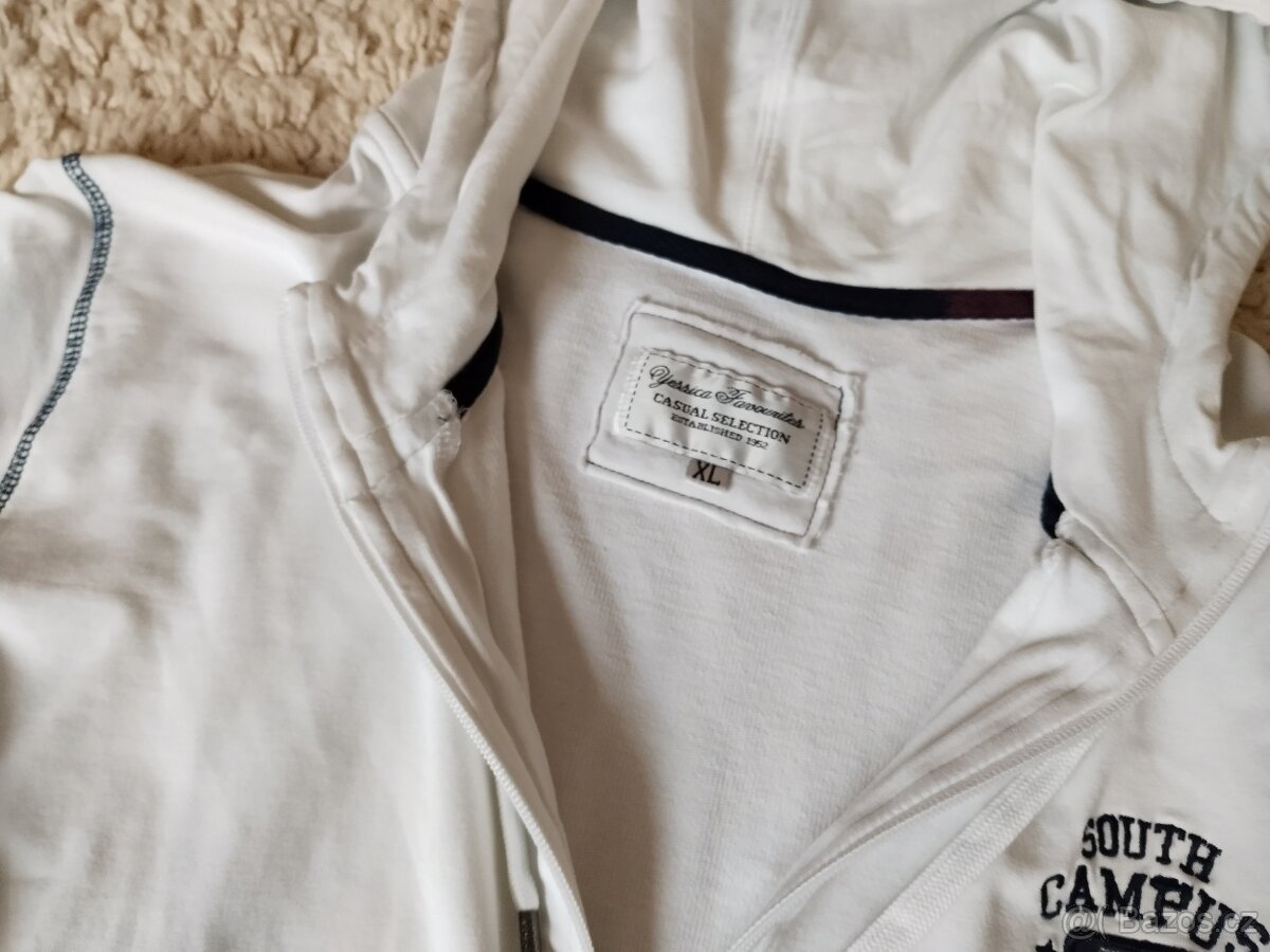 Dámská mikina s kapucí na zip, vel. XL, bílá, jak NEW - 6