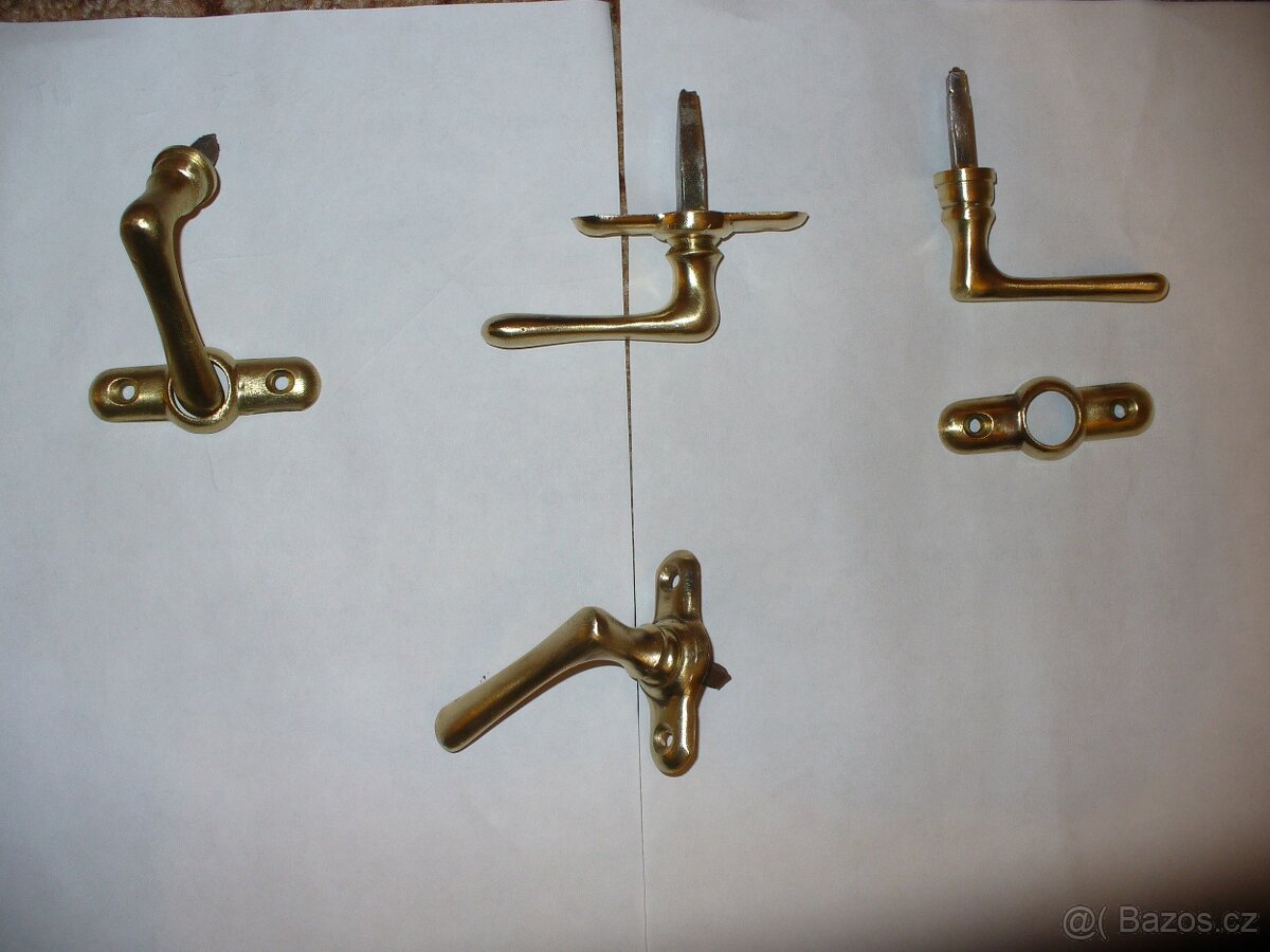 staré mosazné kličky - 6