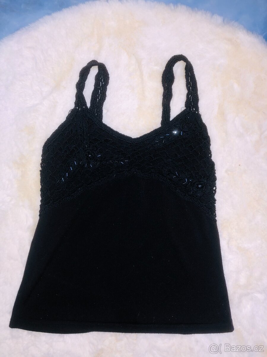 cerny # top# tilko# pletene # spolecensky# letni - 6