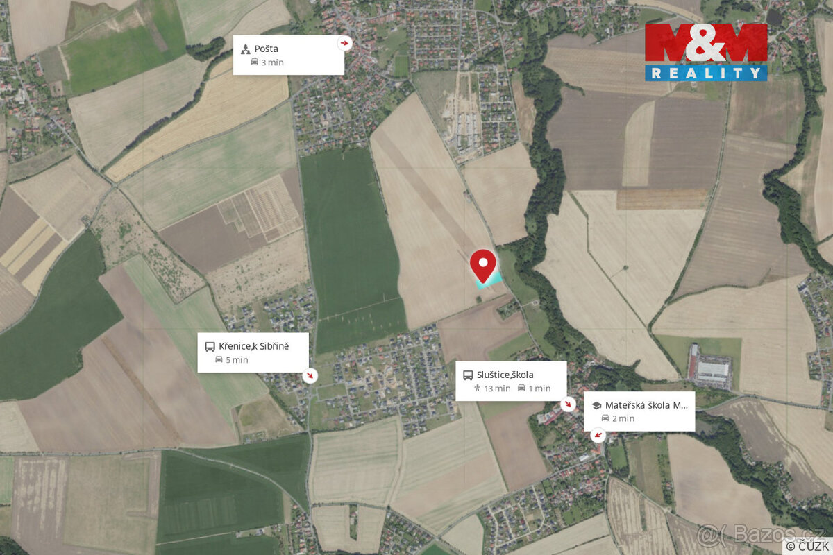 Prodej pole, 6094 m², Sluštice - 6