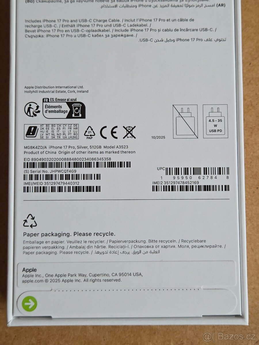 iPhone 17 Pro 512GB Silver NOVÝ NEROZBALENÝ - 6