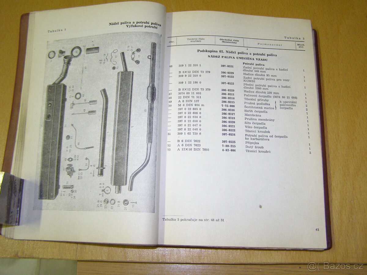 Prodám katalog náhradních dílů IFA F9 - 6