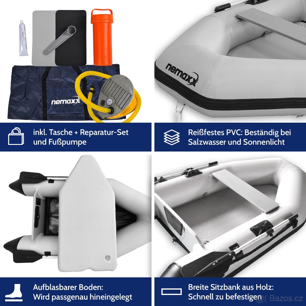 Nový NEMAXX Professional nafukovací člun 230 cm - 6