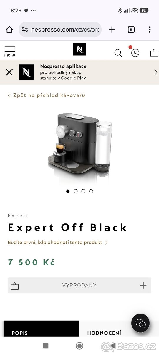 Nespresso expert 19bar+30ks kapslí+nerezová kapsle - 6