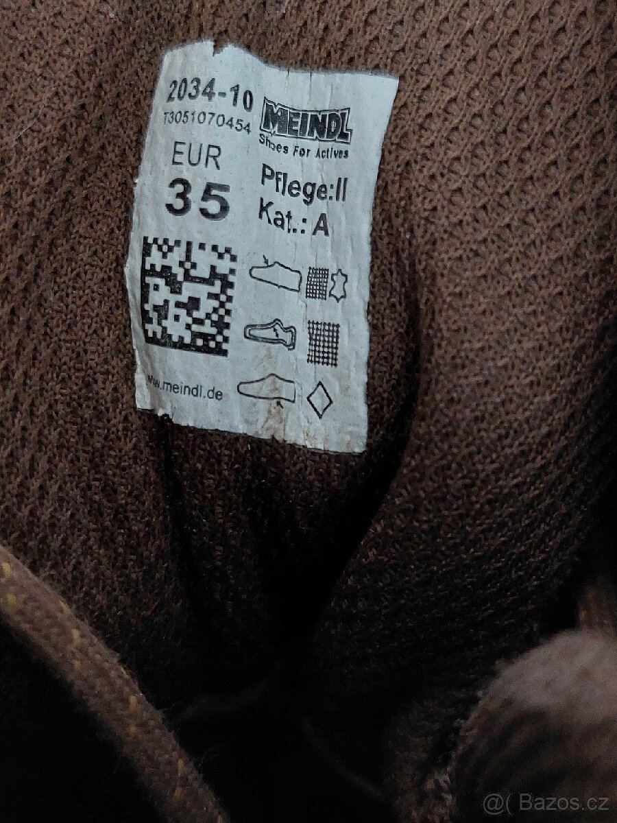 Dětské trekové boty Meindl, vel.35
- 6