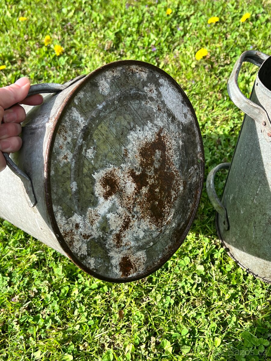 Retro vintage uhlák patina dekorace váza - 6