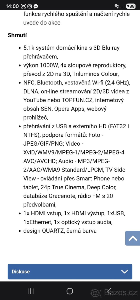 Domácí kino sony 1000W - 6