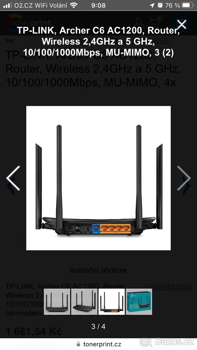 Tp- link AC 1290 Wi-Fi Router 2,4 GHz - 6