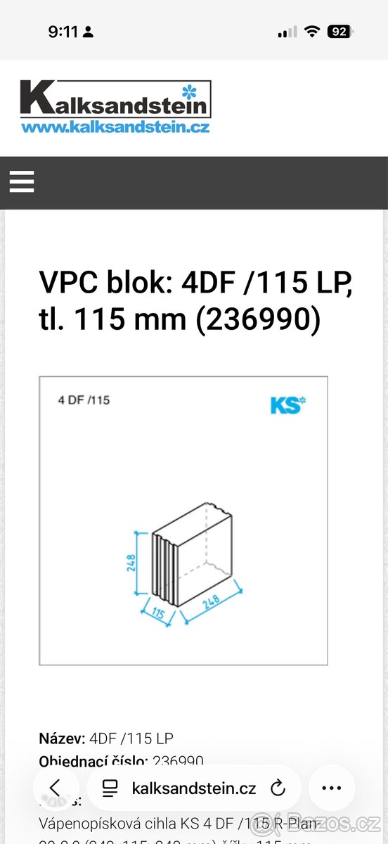 VPC cihly Kalksandstein - 6
