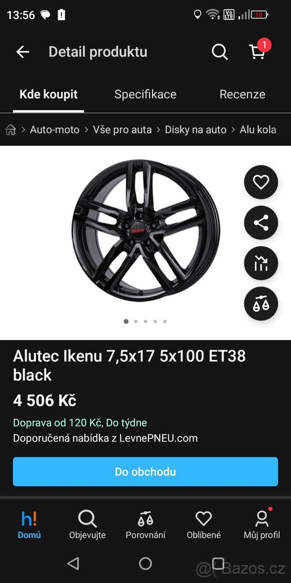 Nové 5x100 17" ET 38 ALUTEC Ikenu - 6