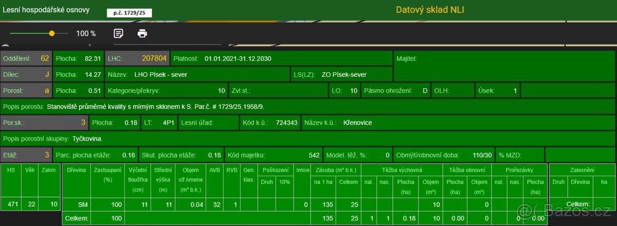 Prodám lesní pozemky v k.ú. Křenovice - 6
