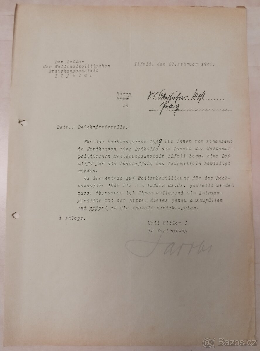 DOKUMENTY PO GENERÁL SS BERNHARD VOSS 2 - 6