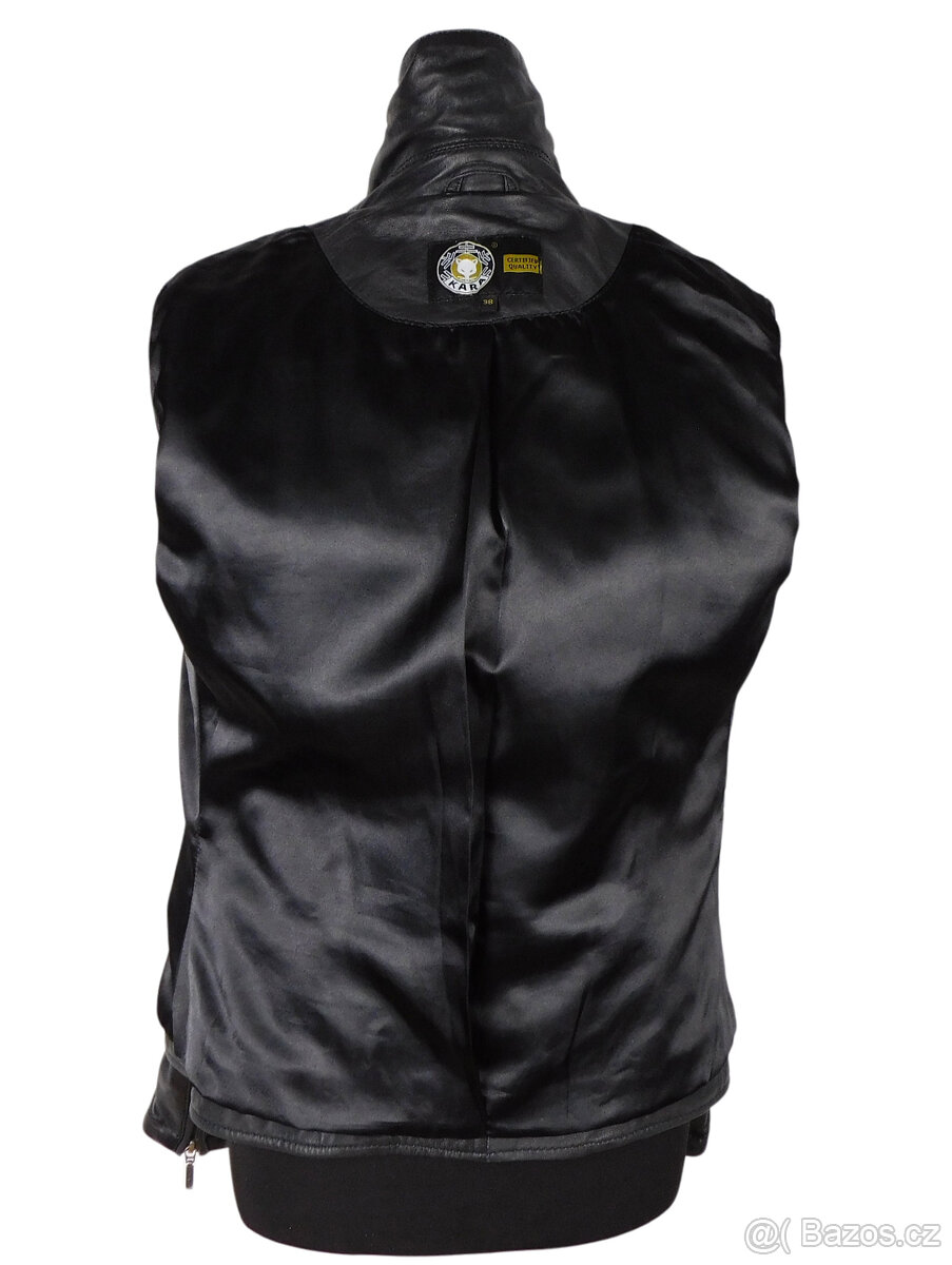 Kožená dámská černá bunda KARA vel. M - 6