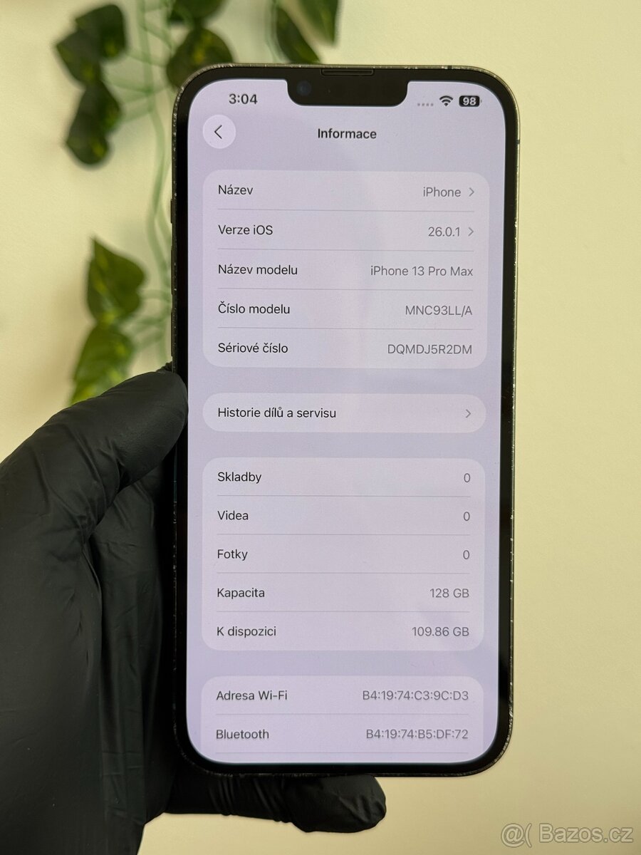 iPhone 13 Pro Max 128GB zelený - 100% baterie - 6
