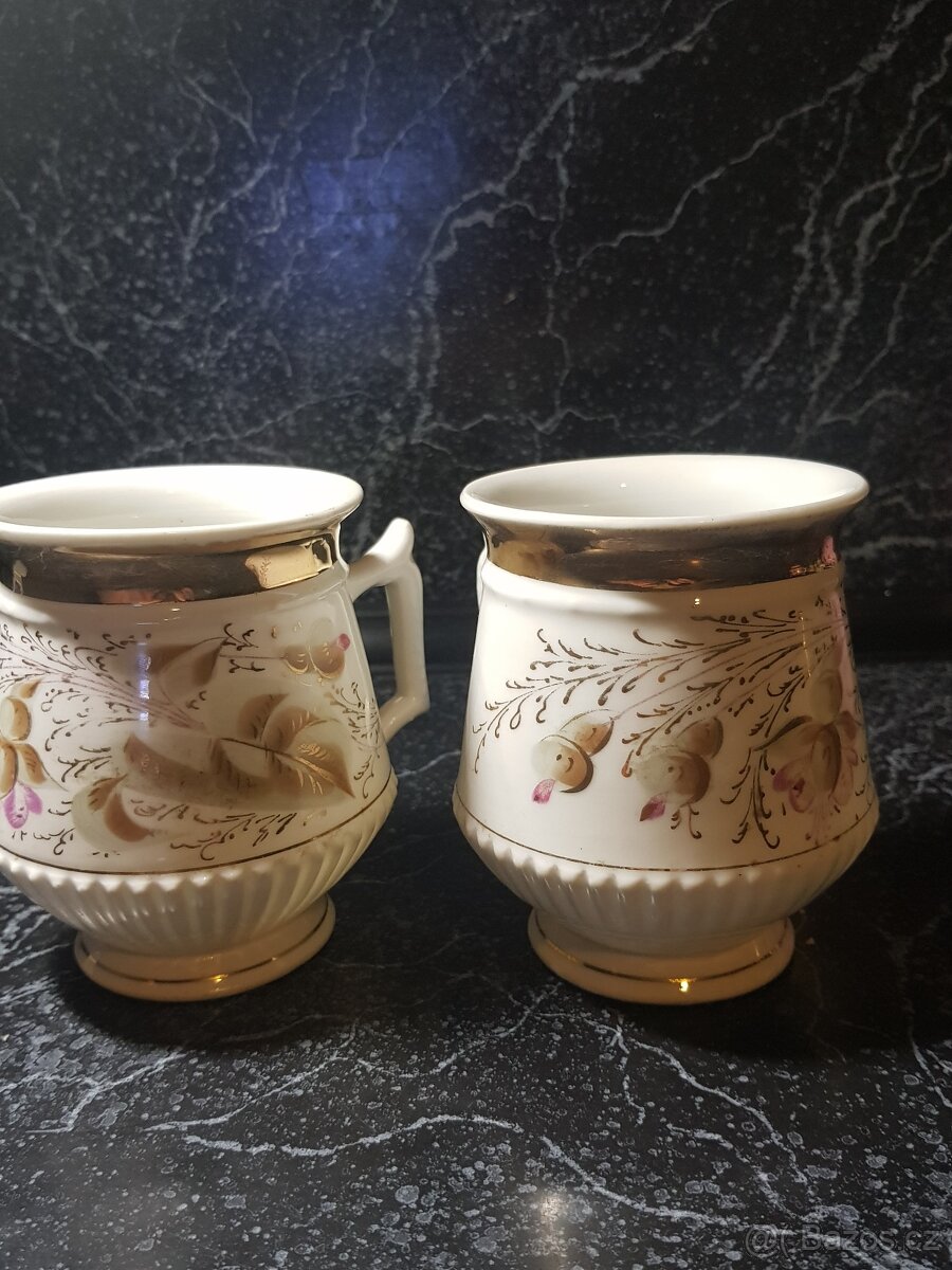 Starožitné párové hrnky. - 6