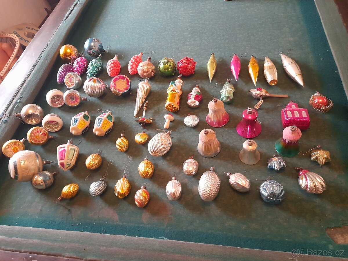 Staré vánoční ozdoby 61 kusů - 6