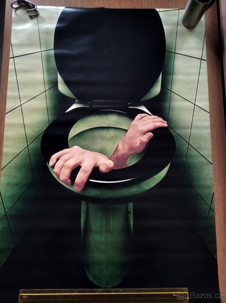 Plagát, plakát WC stará toaleta retro. - 6