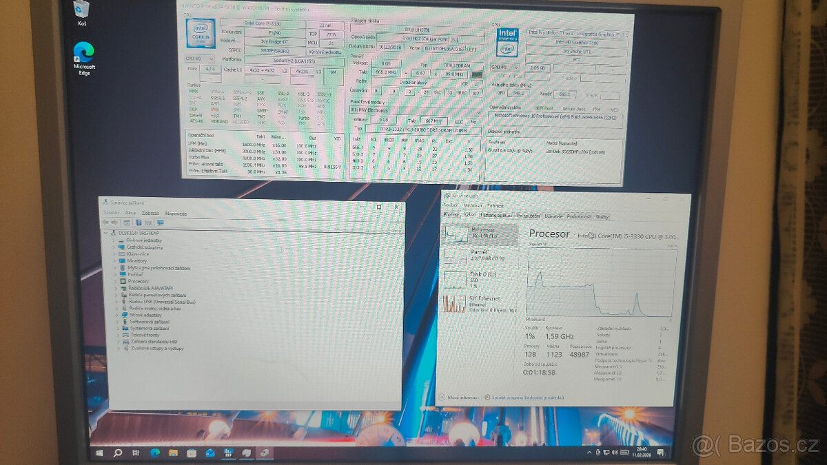 Základní deska Intel DH67BL + Intel Core i5-3330 + 8GB RAM - 6