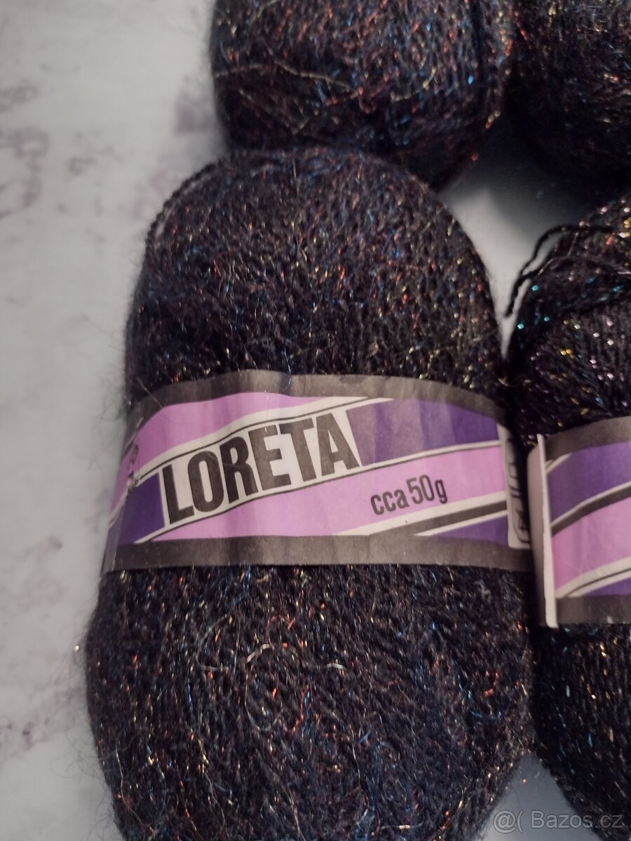 ČERNÁ PLETACÍ PŘÍZE LORETA - 6