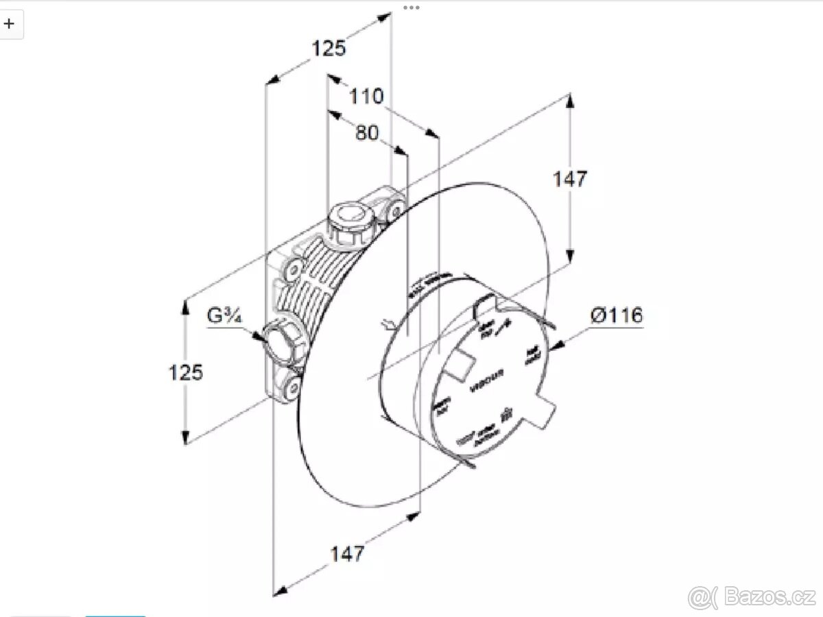 Podomítkové těleso Vigour - nové - 6