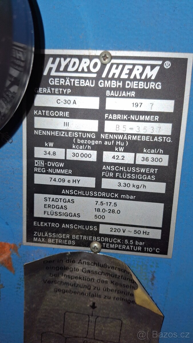 Plynový kotel Hydrotherm C-30A - 6