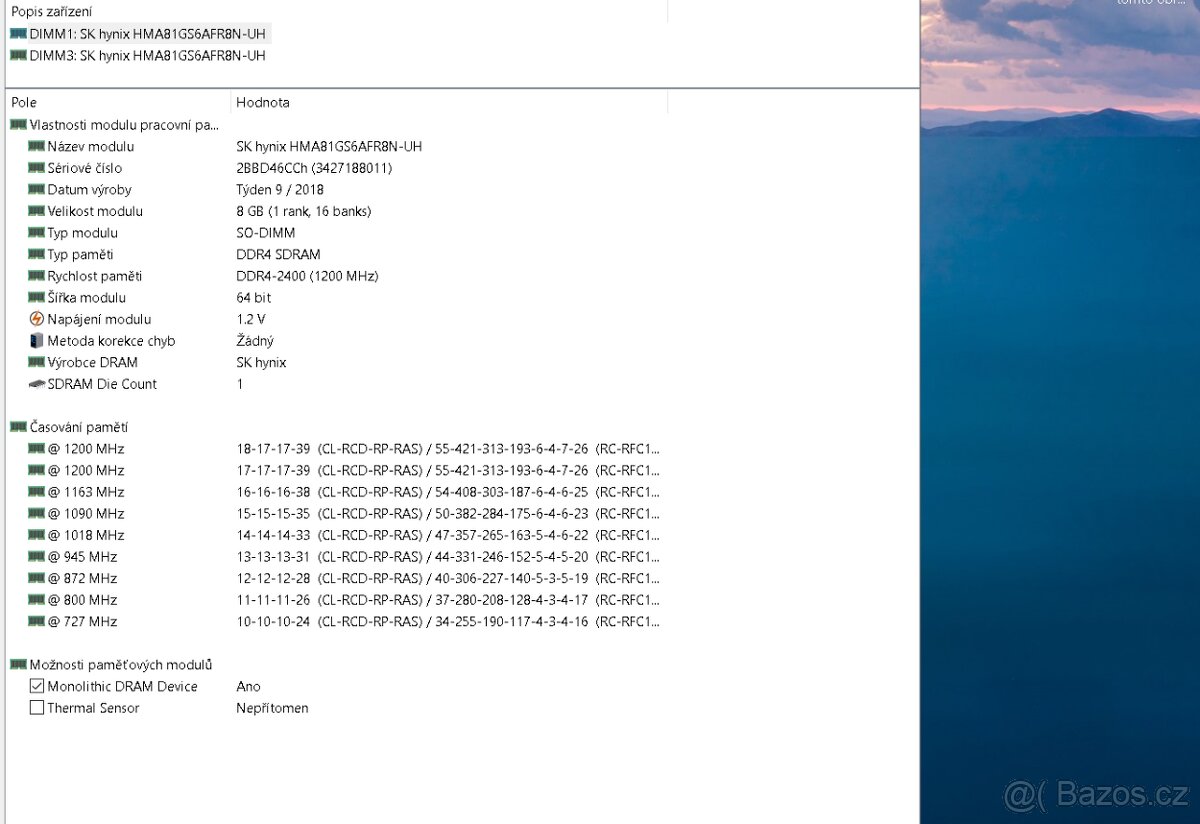 2x 8 gb ddr4 2400mhz do Notebooku (MemTest86 ok ) - 6
