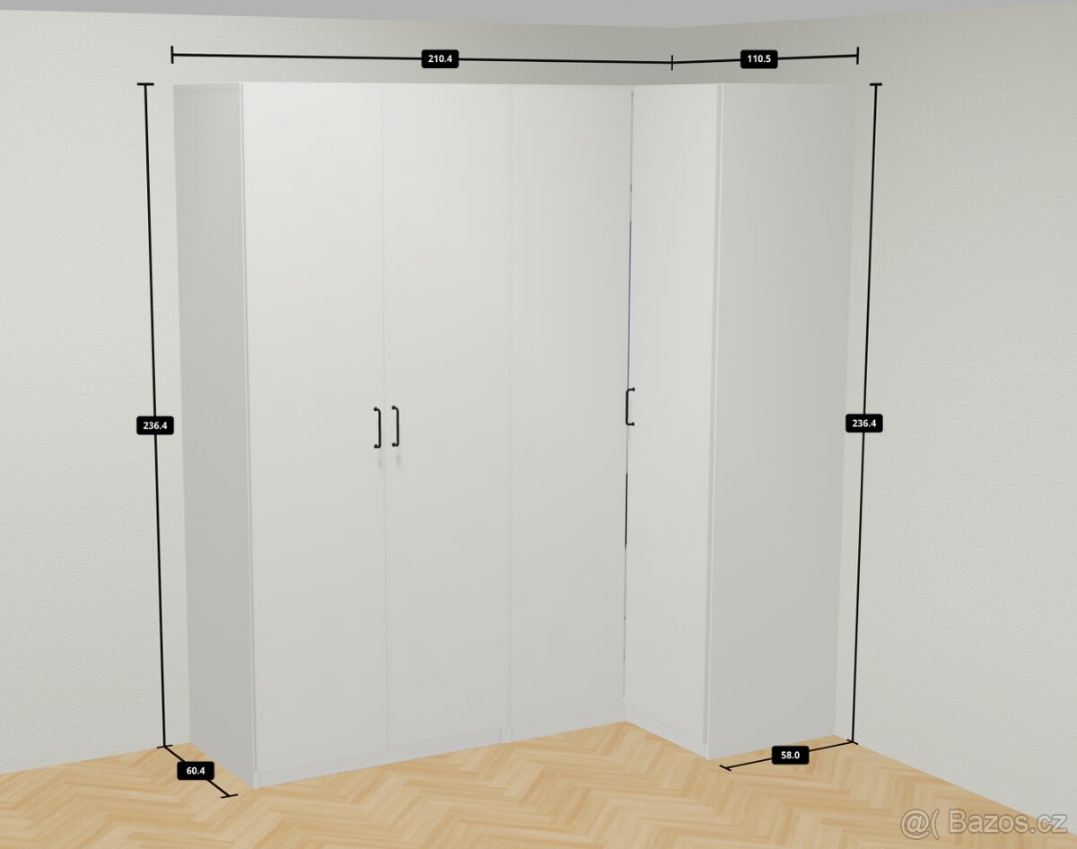Ikea PAX rohová skříň - 6