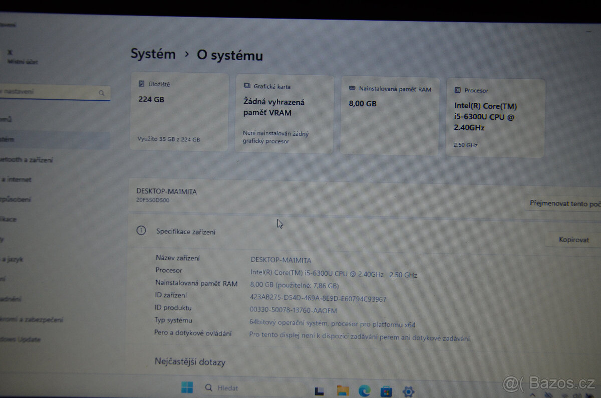 Lenovo ThinkPad X260 i5/8GB/SSD256GB/záruka - 6