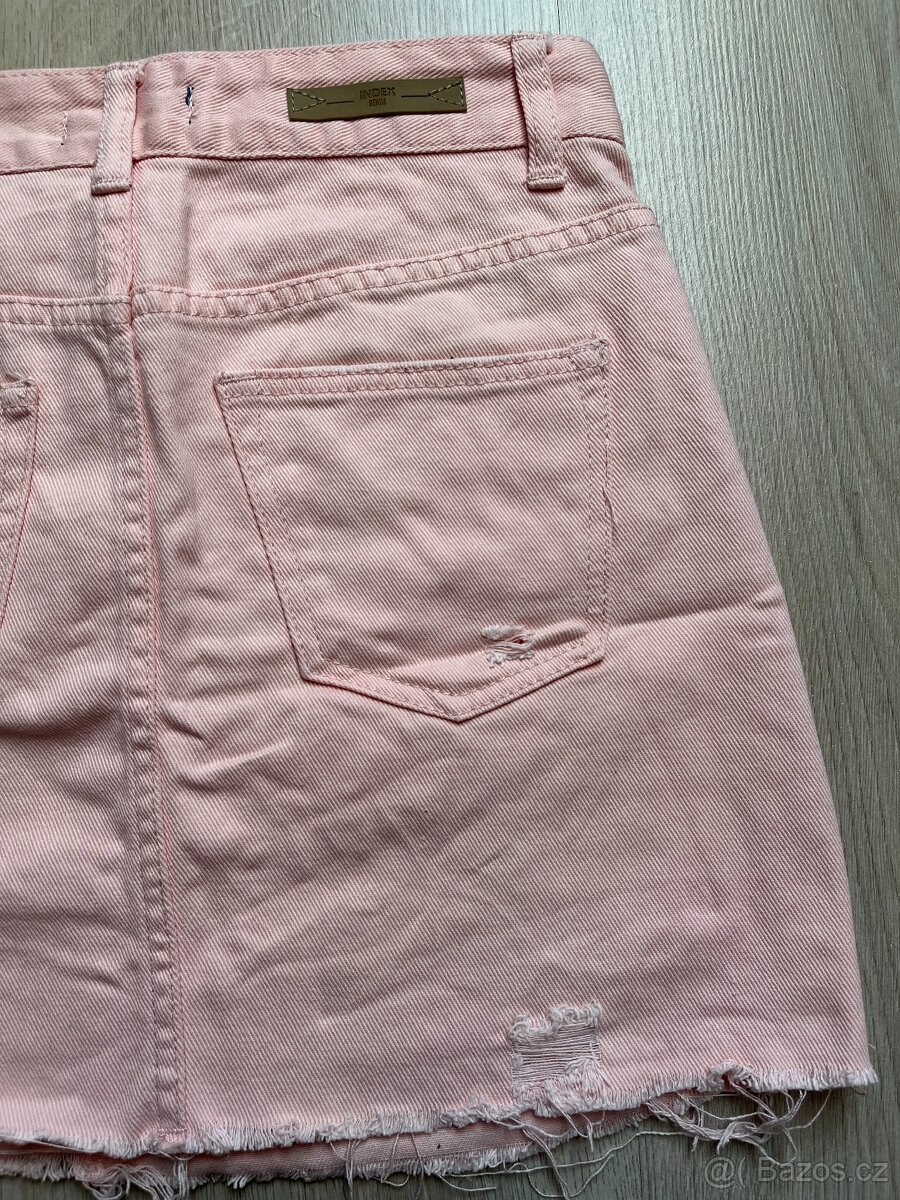 INDEX světle růžová sukně s vyšším pasem, vel. XS - 6