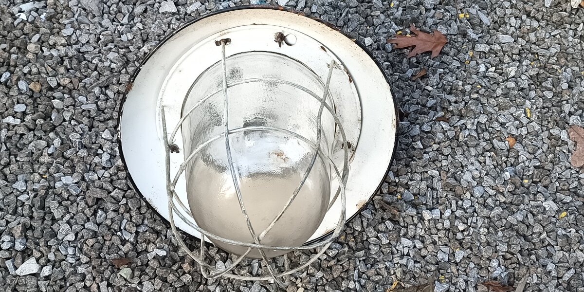 2X Originální industriální lampa z 60let. - 6