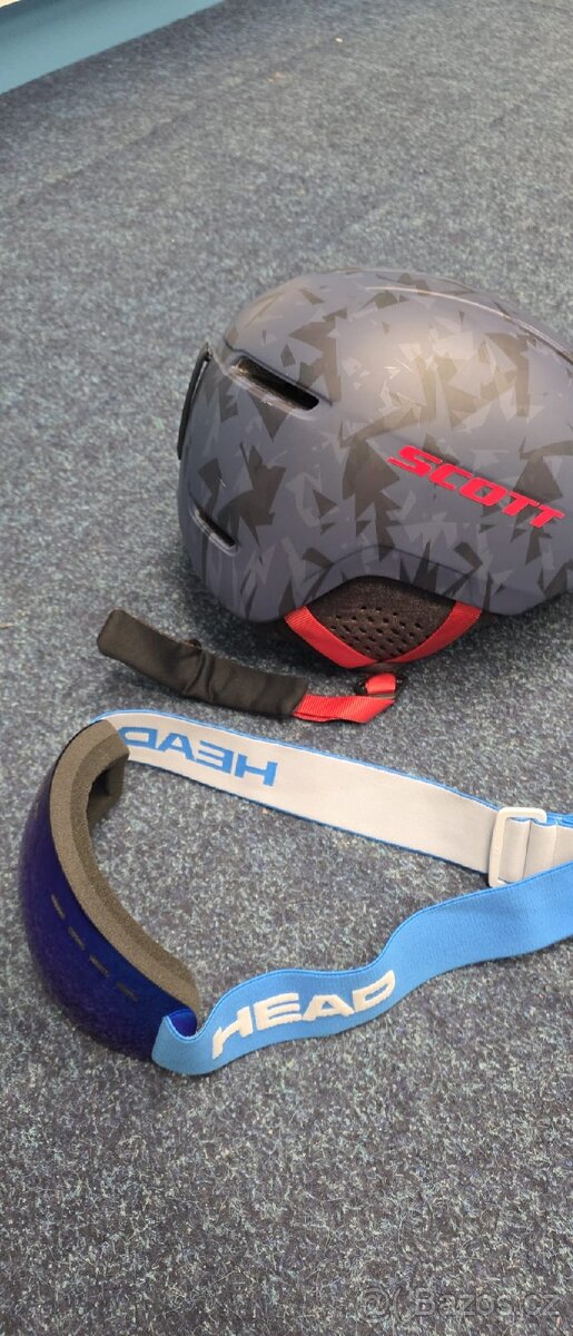 Lyžařská helma Scott + brýle head - 6