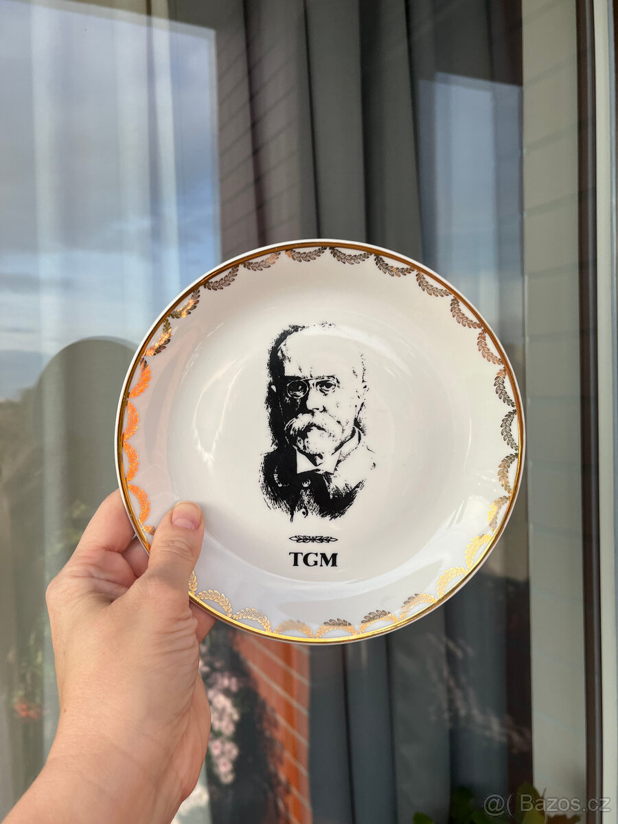 Pamětní talíř 19 cm, T. G. Masaryk, Moritz Zdekauer - 6