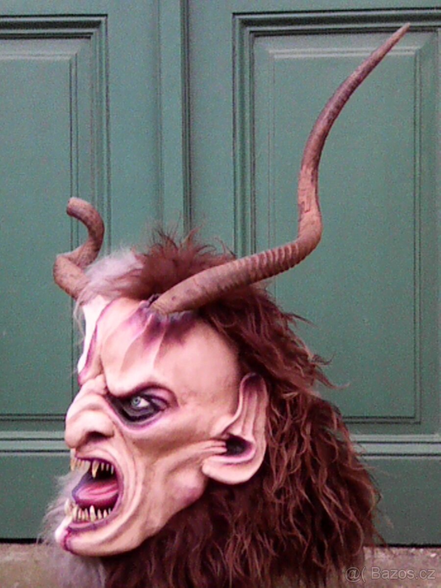 KRAMPUS maska- ČERTOVSKÁ SLEVA-PRODÁNO - 6