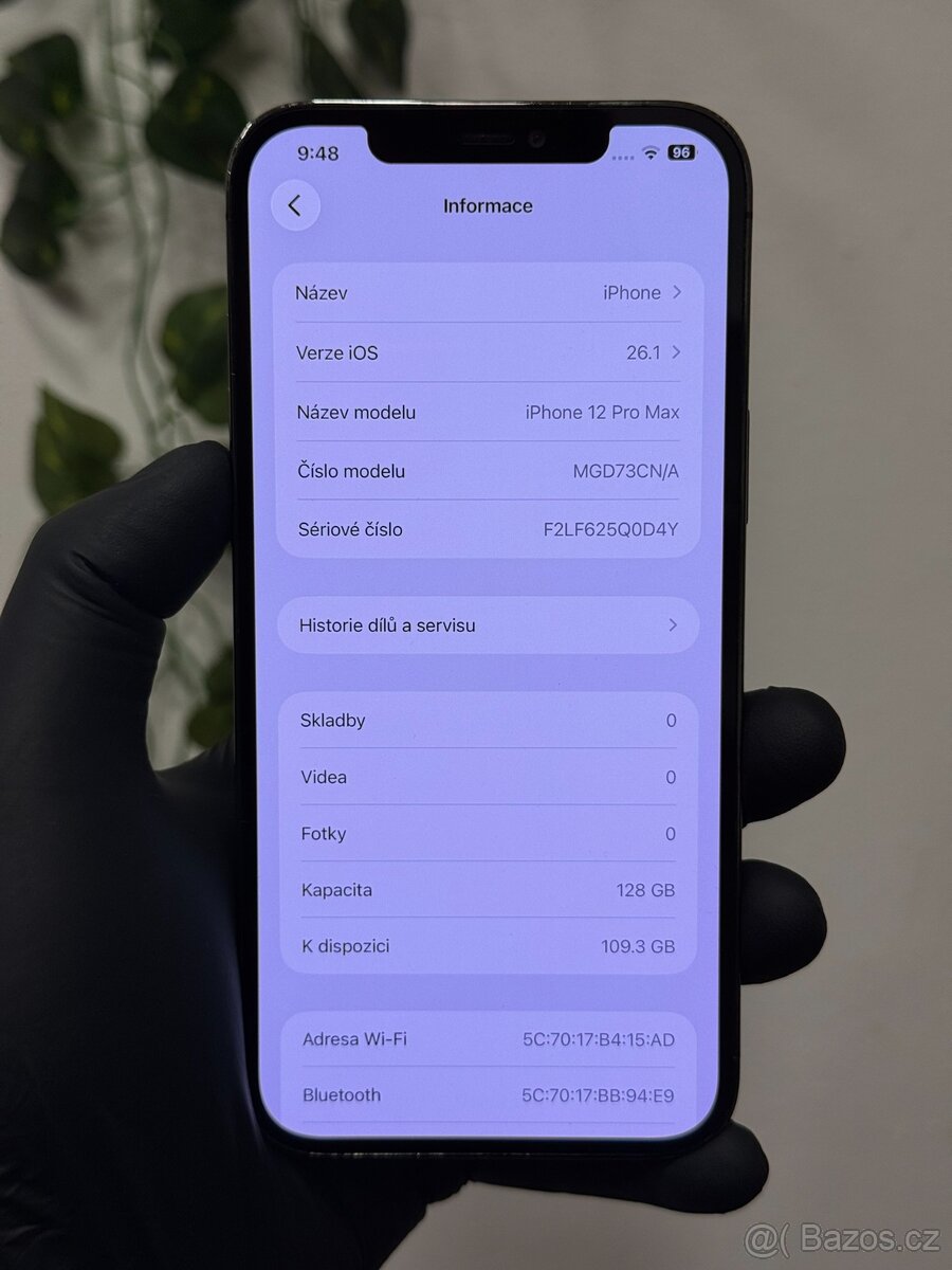 iPhone 12 Pro Max 128GB - 100% baterie, nefunkční Face ID - 6