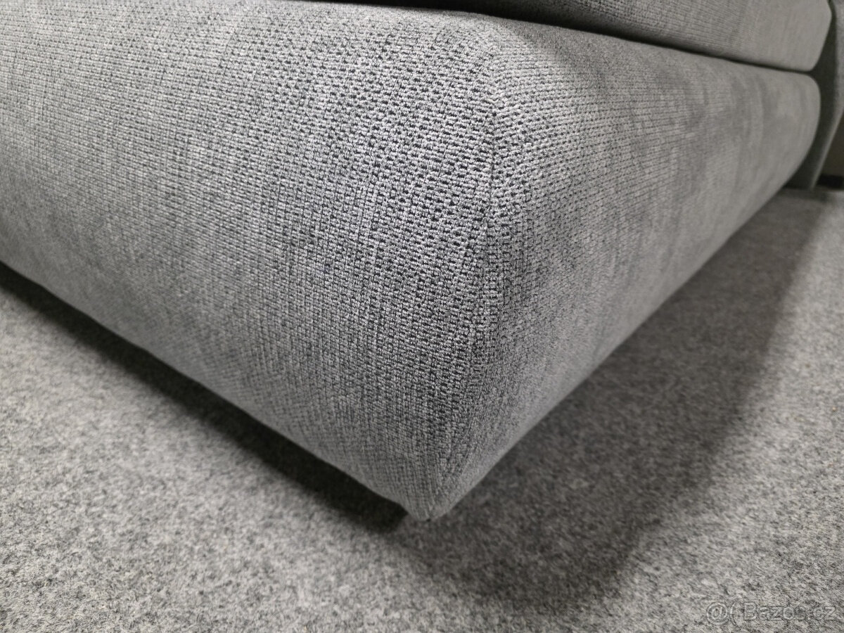 Nová EXTRA VELKÁ boxspring postel 240x200 cm šedá - 6