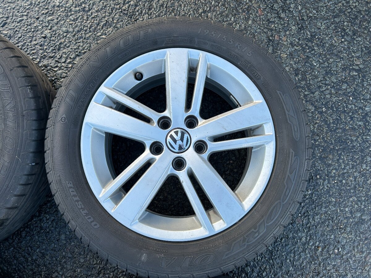 Original letní kola VW Stratford 5x100 6J ET40 195/55 R15 - 6