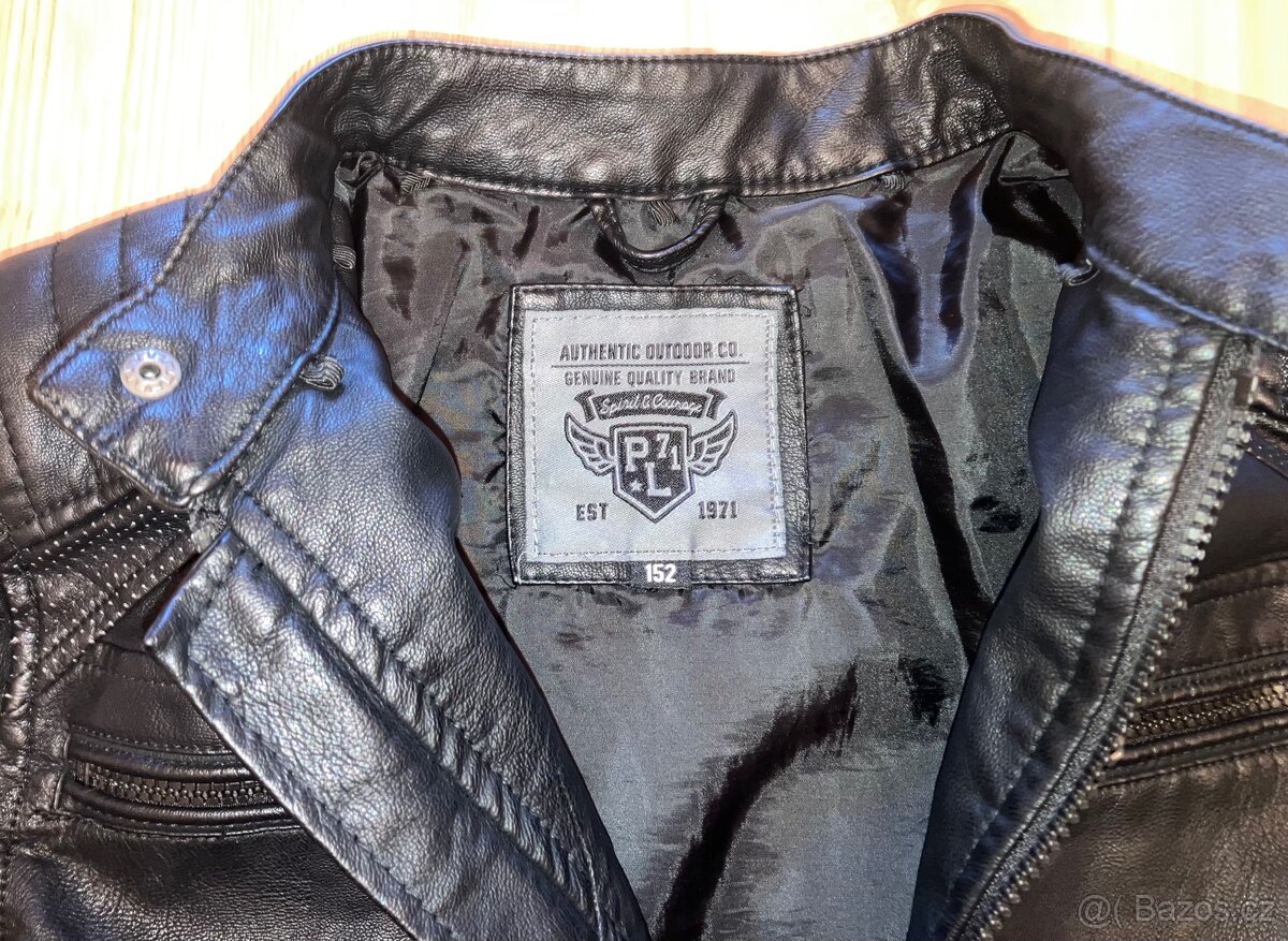 Krásná kožená chlapecká bunda vel. 152 - 6