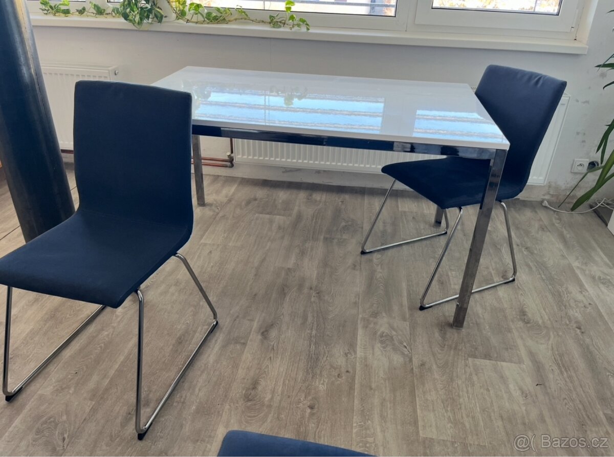 4x židle+ stůl jídelní - 6