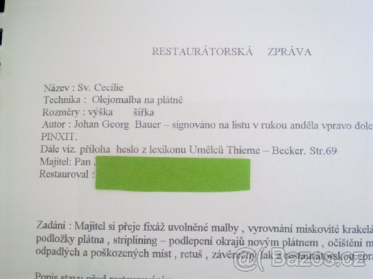 Barokní obraz Cecílie - 6