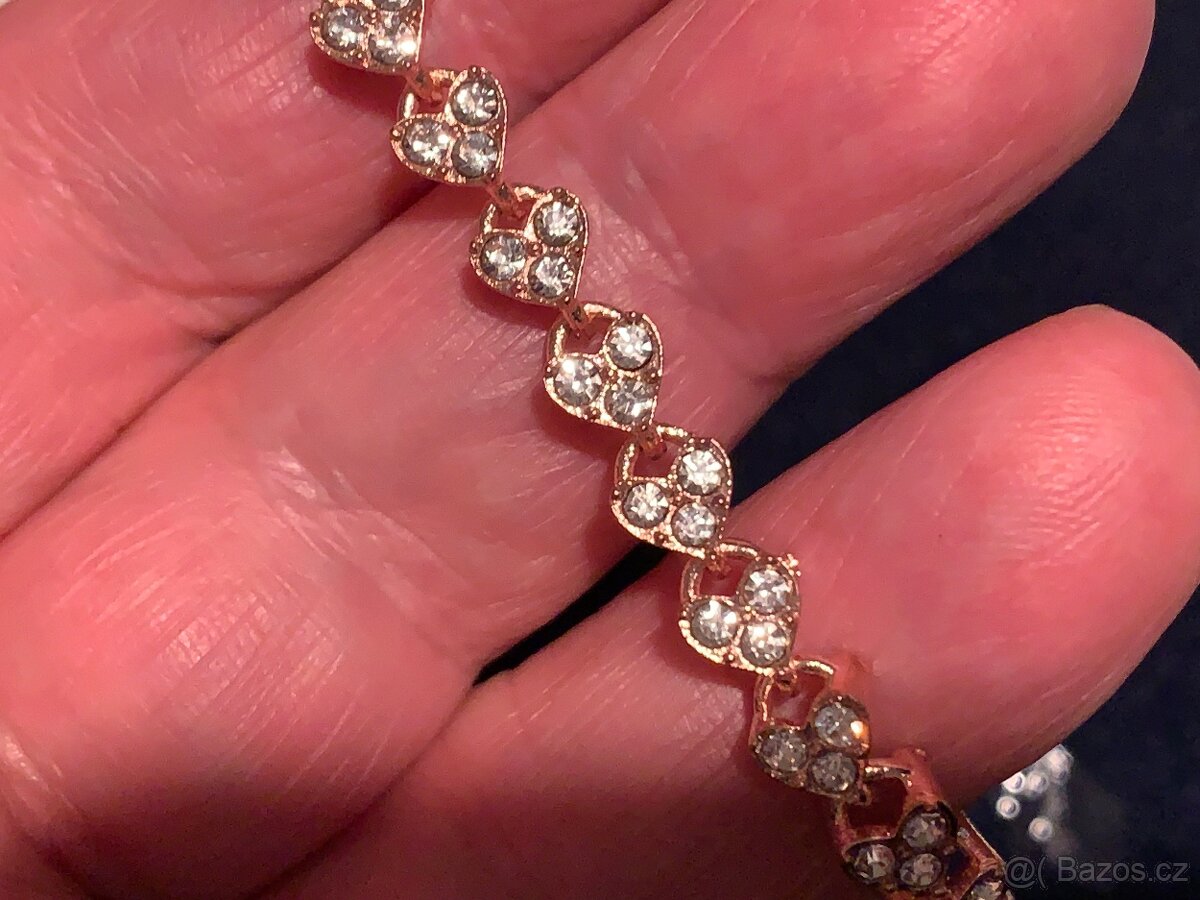 osazené zirkony + náramek - 6