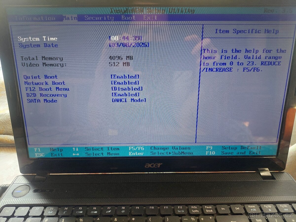 ACER Aspire RAM 4 GB nechám LEVNĚ - 6