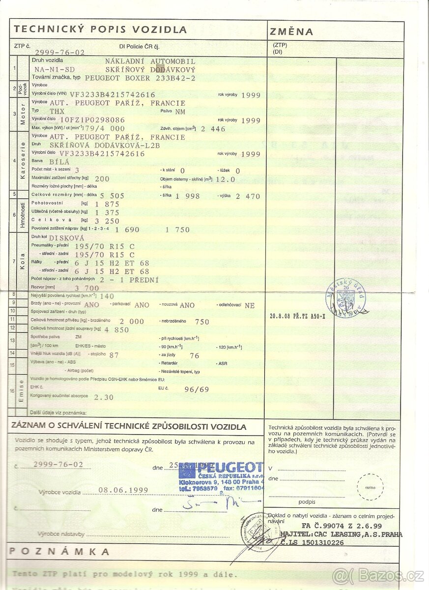 Peugeot Boxer 2,5 tdi r.v. 99 , spodní ramena etc. DJ5TED - 6