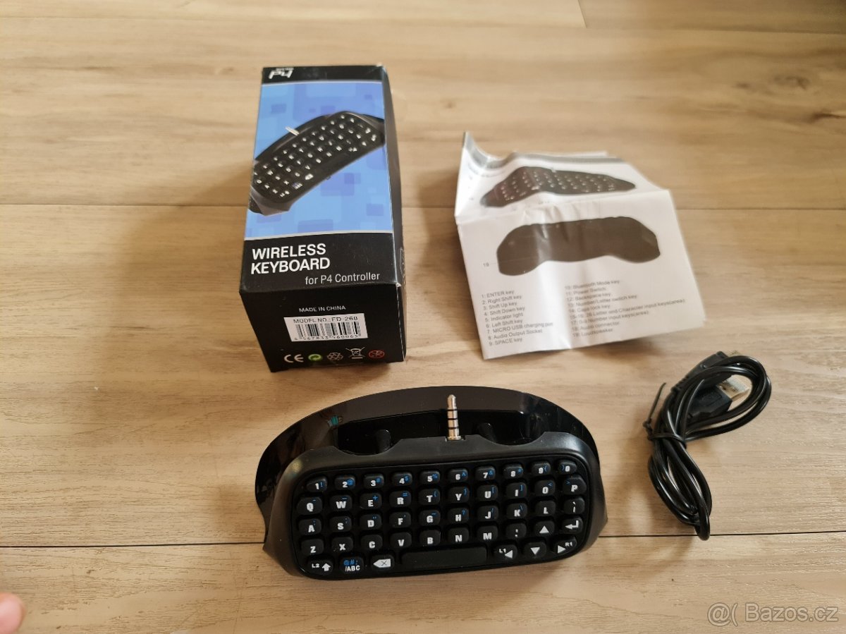 PS4 gamepad klávesnice + USB HUB - nové - 6