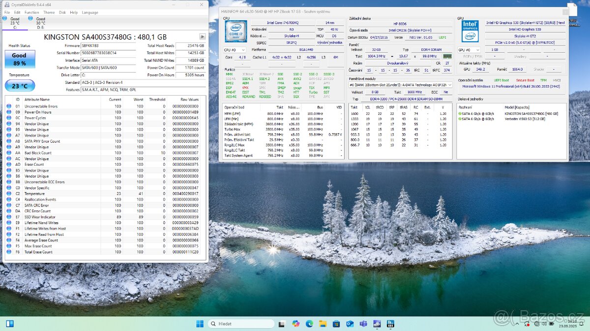 HP ZBook 17 G3 - i7/32GB/480GB SSD/NVIDIA Quadro NOVÁ BATERI - 6