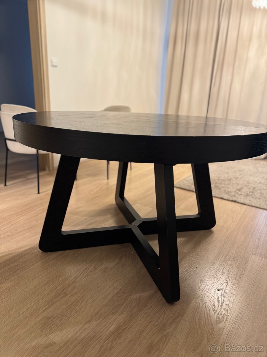 Rozkládací jídelní stůl – černý, moderní design Windsor & Co - 6