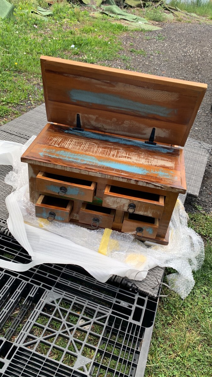 Vintage dřevěný odkládací stolek WILD - 6